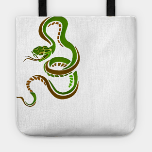 Green and Brown Snake Tote