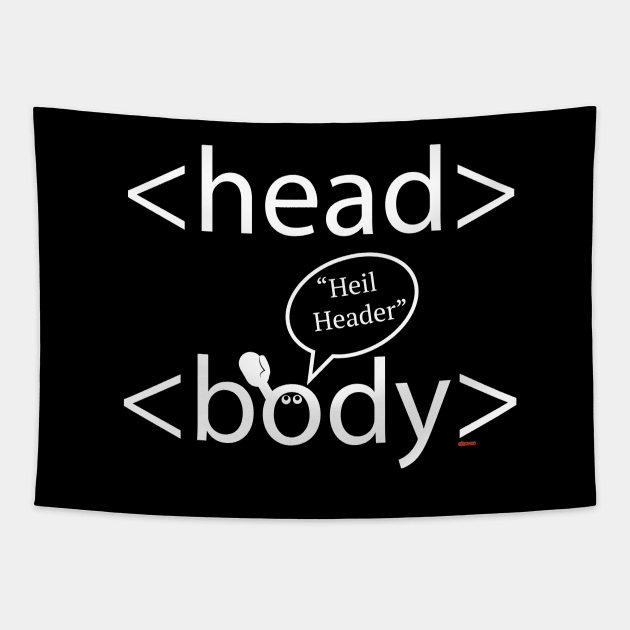 head and body Tapestry by eltronco