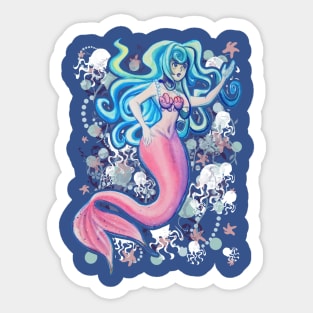Pink Mermaid Stickers for Sale