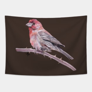 House Finch Watercolor Tapestry