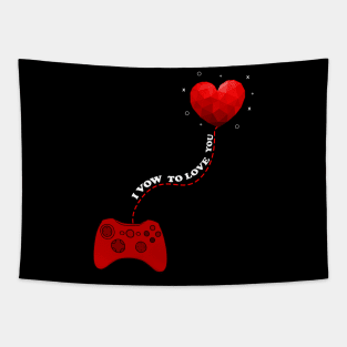 Gamer controller valentines day Tapestry