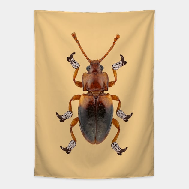 Billy The Booted Beetle Tapestry by AnyoneCanYeehaw