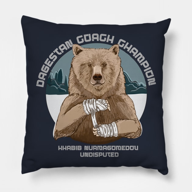 Khabib Nurmagomedov Coach Pillow by LusaDesign