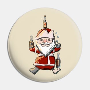 Drunk Santa Clous Pin