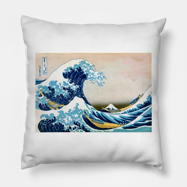 The Great Wave off Kanagawa (C008/9659) Pillow by SciencePhoto