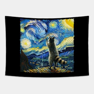 Galactic Guardian Raccoons Discover UFO Magic in Every Tee Tapestry