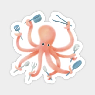 Octopus Chef Magnet