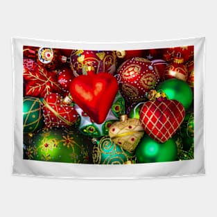 Four Christmas Hearts Tapestry