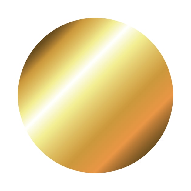 Gold Gradient Metallic Circle Futuristic by Inogitna Designs