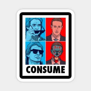 PUT ON THE GLASSES - THEY LIVE + ZUCKERBERG Magnet