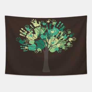 Tree Hands Tapestry