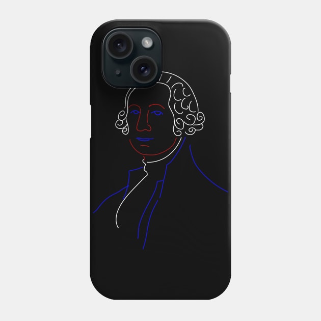 Line Art George Washington Phone Case by Aeriskate