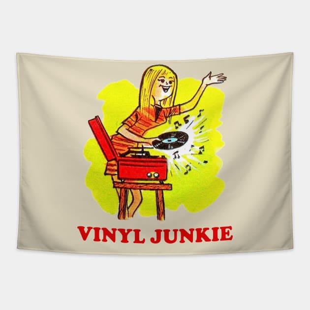 Vinyl Junkie - Record/LP Lover Tapestry by DankFutura