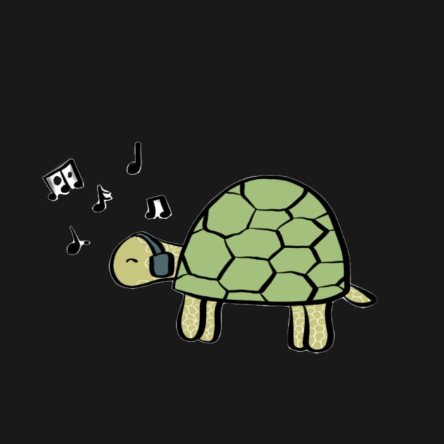 Turtle rocking out to music by artsyreader