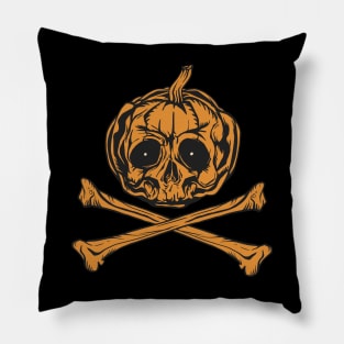 Pumpkin Jolly Roger Pillow