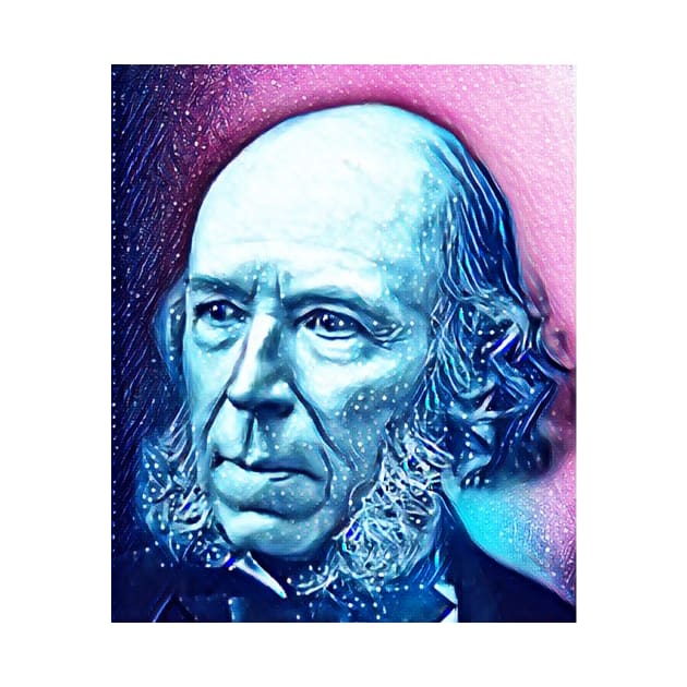 Herbert Spencer Snowy Portrait | Herbert Spencer Artwork 13 by JustLit