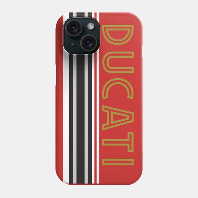 Ducati - Vertical Stripes Phone Case by Midcenturydave