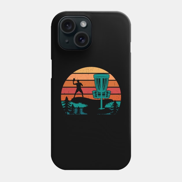 Retro Disc Golf Player Phone Case by Quotes NK Tees