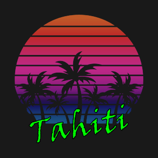 Tahiti Retro Vintage Sunset T-Shirt