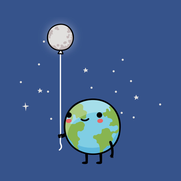 Earth and Moon - Earth - T-Shirt