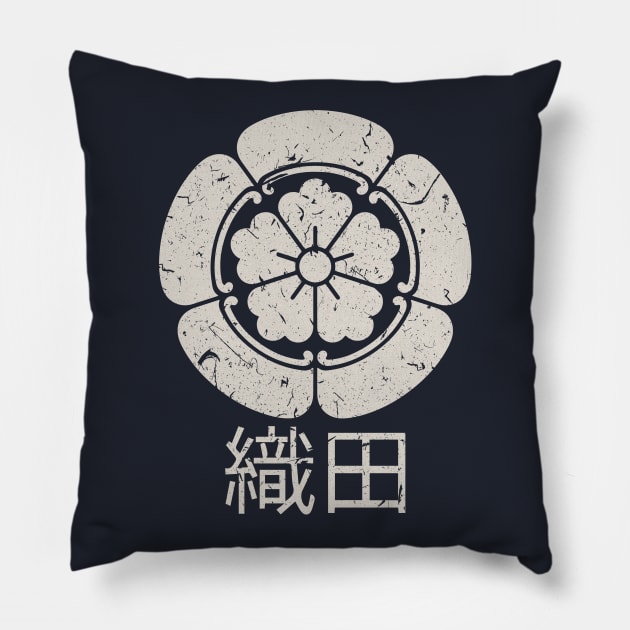 Oda Crest (White) Pillow by MythoCulture