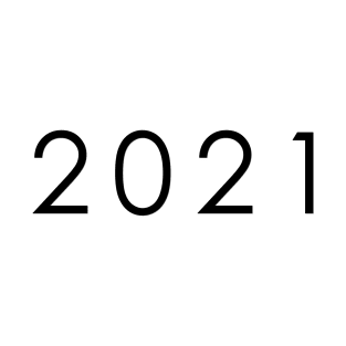 Simple Black / Dark 2021 year T-Shirt