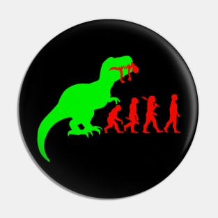 Evolution Dinosaur Pin