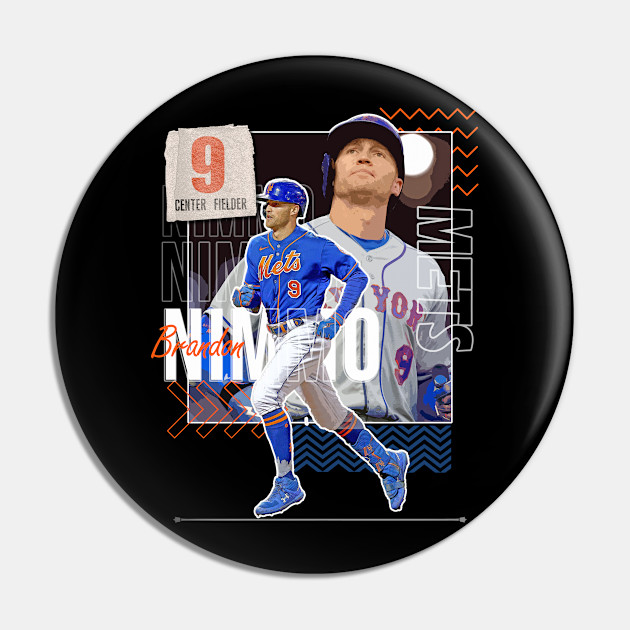 Brandon Nimmo Baseball Paper Poster Mets - Brandon Nimmo - Pin