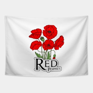 Classic red poppies Tapestry