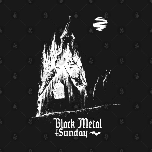 Black Metal Burning Church by wildsidecomix