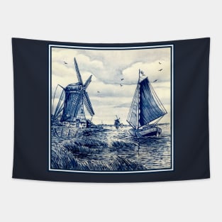 Dutch Blue Delft Tapestry