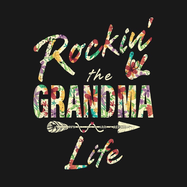 Rockin' The Grandma Life Colorful Flowers by US GIFT