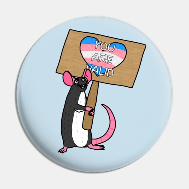 You Are Valid (Full Color Version) Pin by Rad Rat Studios