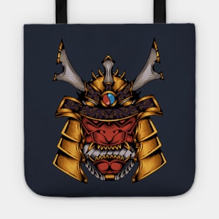 Golden armor samurai Tote