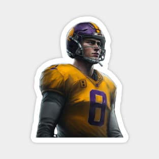 Joe Burrow artwork T-shirt and Accessories for football fans Magnet