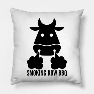 Smoking Kow BBQ Logo Pillow