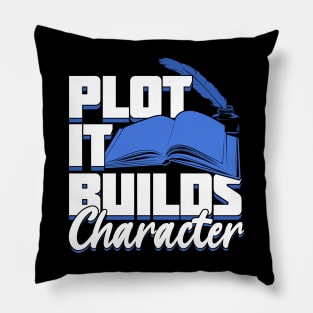 Plot It Builds Character Book Author Gift Pillow