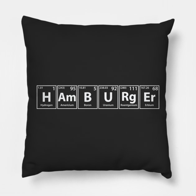 Hamburger (H-Am-B-U-Rg-Er) Periodic Elements Spelling Pillow by cerebrands