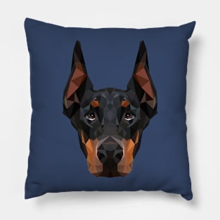 Dobermann Low Poly Art Pillow