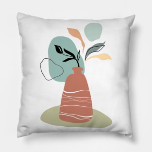 Abstract flower vase Pillow