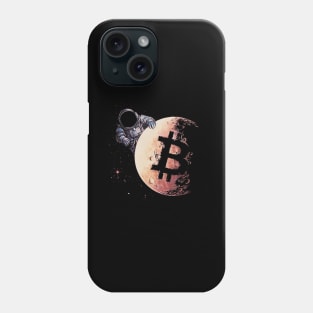 Bitcoin to the moon Phone Case