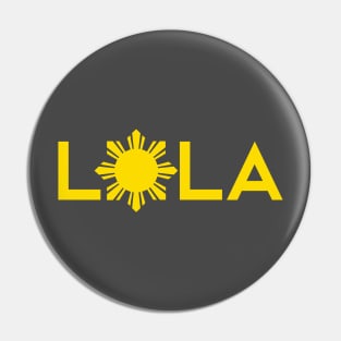 Lola - Grandmother - Filipino Flag Sun Pin