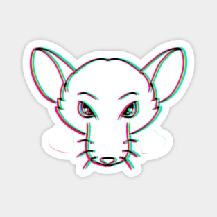 Rad Rat (Glitched Version) Magnet