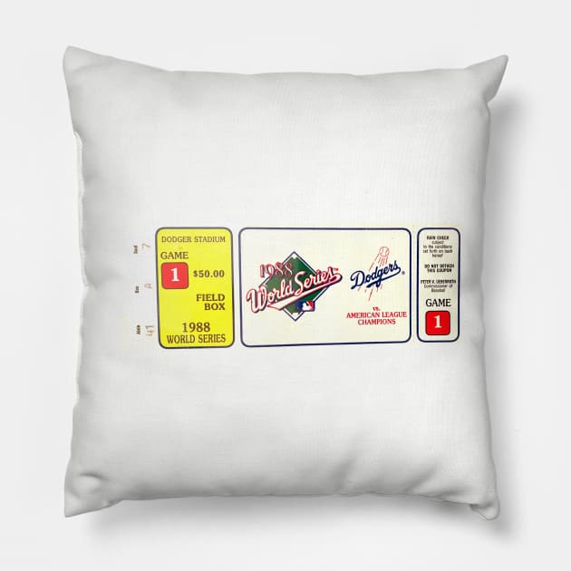 Kirk Gipson World Series Ticket Pillow by SPINADELIC