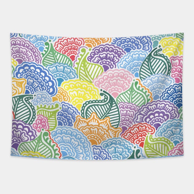 Colorful Garden Tapestry by HLeslie Design