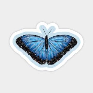 Nice Artwork showing a Blue Morpho Butterfly I Magnet