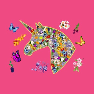 Floral Unicorn T-Shirt