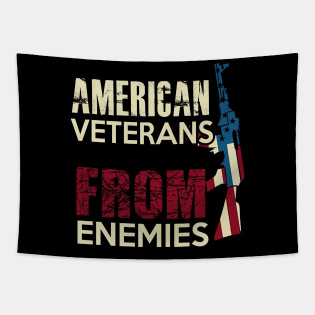 american veterans Tapestry by FUNNY LIFE