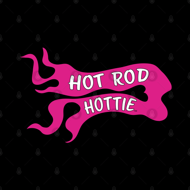 Hot Rod Hottie Flame Logo in Hot Pink by Morrissey OC