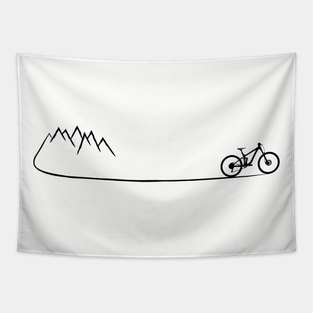 cycling mountain bike mountain biking cyclist MTB Downhill gift Tapestry by TheOutdoorPeople